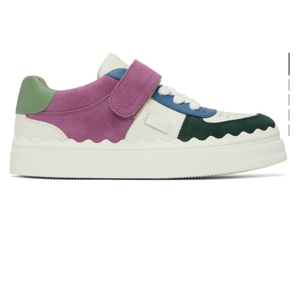 CHLOÉ- Multicolor Lauren Sneakers, Suede and Leather, Used well. SIZE EU 38 - Picture 4 of 8